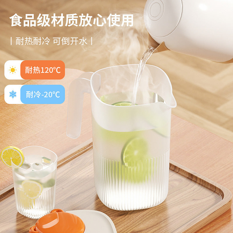 Refrigerator cold water bottle for homelarge capacity cold water cup high temperature resistant plastic beverage bucket cold brew kettle fruit tea cold water bottle