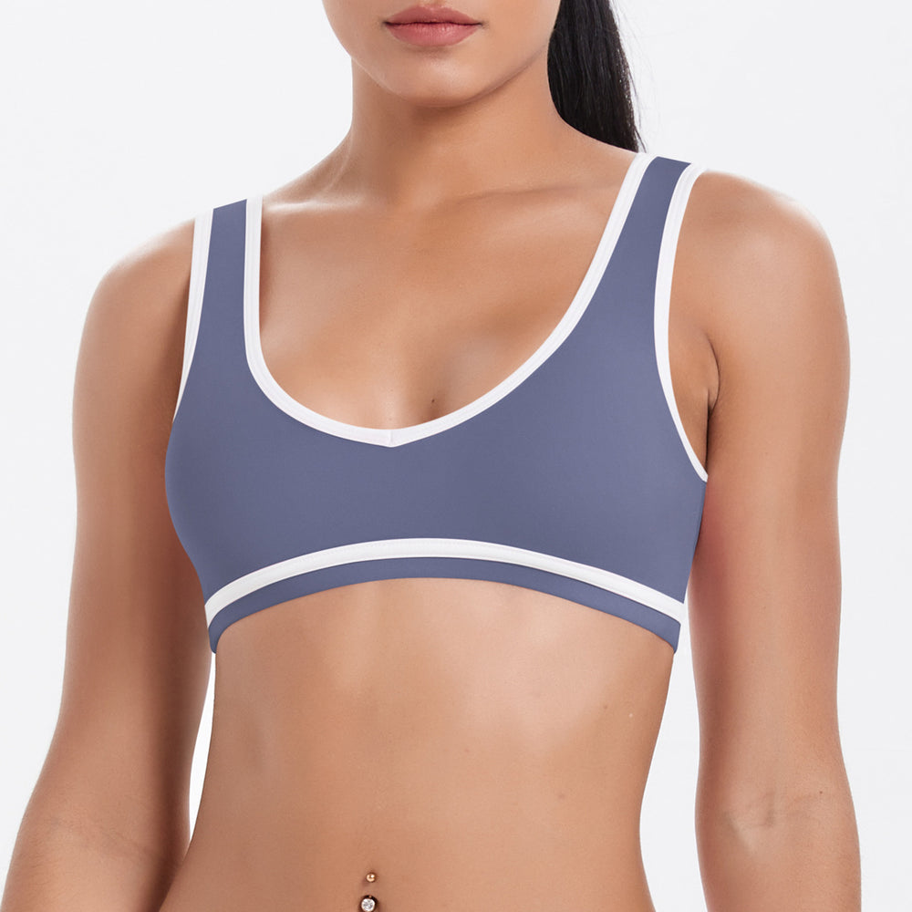 New arrival nude contrast colorpatchwork yoga clothes quick-drying tight butt lifting sports multi-piece set outdoor running fitness suit