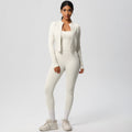 New cloud-like outdoor casual compression yoga set - quick-dry, high-waisted, slimming fitness activewear three-piece set