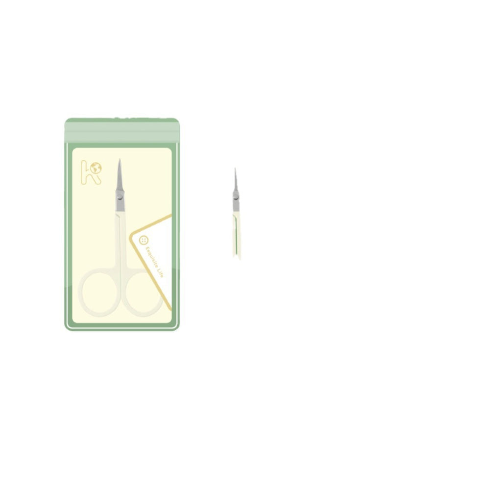Avocado brow tweezers - precision stainless steel false eyelash applicator - beauty tool - sharp & safe - eyebrow shaping scissors