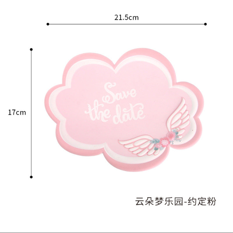 Car anti-slip mat pvc silicone coaster heat insulation pad decorative car creative cartoon interior center console organizer