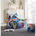 Graffiti lazy sofa commemorative caterpillar casual bean bag suede lounge chair can be used for home balcony cross-border foreign trade