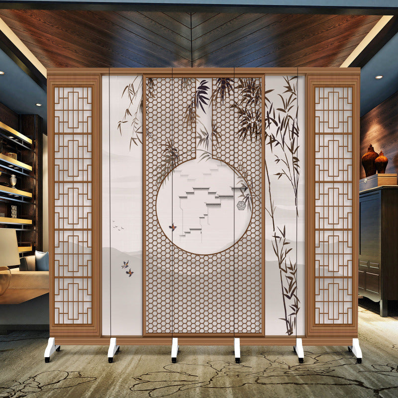 隔断客厅遮挡酒店卧室办公室简约家用折屏可移动折叠新中式屏风cp
