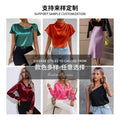 spring new european and american style satin bodycon midi skirt - solid color satin fitted mermaid skirt