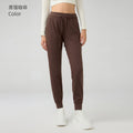 high waist yoga pants women's drawstring quick-drying elastic running fitness pants slimming look jogger pants sports pants d19069