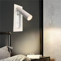 Led recessed wall sconce - rotatable reading light for hotel projects, guest rooms, bedrooms, and bedside use - wall mounted