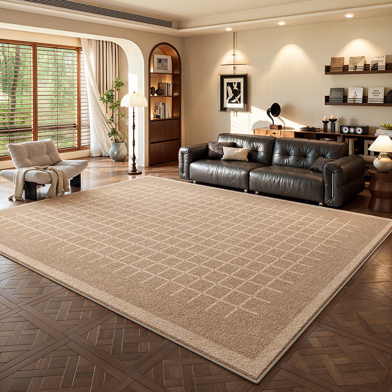 Vintage-inspired area rug for living room, new thickened retro irregular shaped bedroom sofa mat, waterproof, washable, and wipeable
