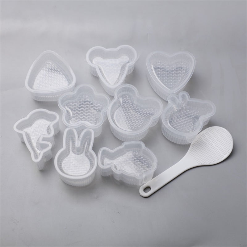Multi-layer rice ball mold heart shape diy military ship sushi mold baking tool multi-layer sushi supplementary food bento tool