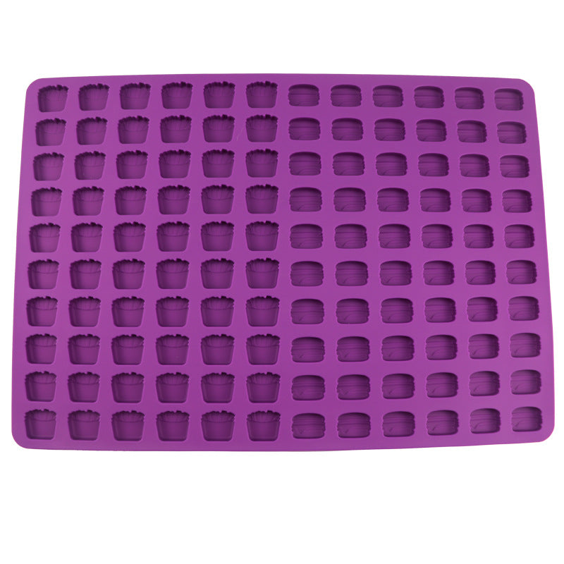 Customized logo silicone baking mold mini burger ice cream pet snack candy mold biscuit baking mat mold