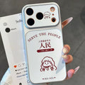 Simple drawing serves the people, suitable for boys and girls, iphone17 couple mobile phone case, love apple 18 soft case