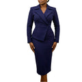 D615 cross-border women's fashion:  spring new arrivals - stylish and elegant commute-ready stretch suit collar high-waisted african dress