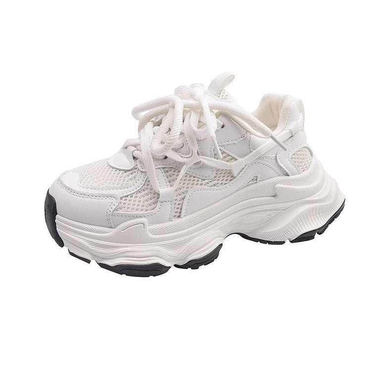 Best sellingplatform shoesthick soledad shoes women's summer petites height increasing 2026new arrival mesh breathable casual sports shoes