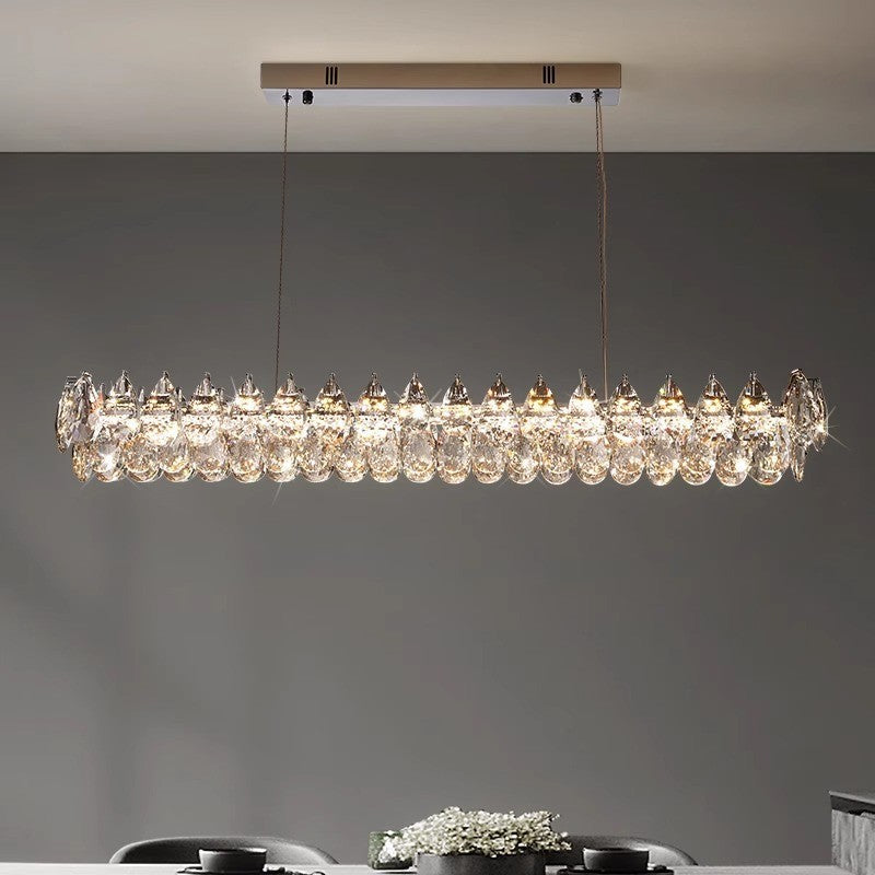 Light luxury crystal chandelier living room light modern simple atmosphere high PC and console game light bedroom new dining room light Zhongshan lighting