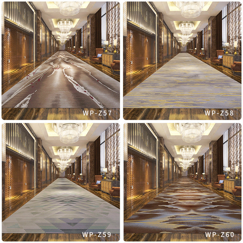 Custom carpets for chain hotels & guesthouses: minimalist, light luxury style, corridor & aisle fire-rated b1, banquet-grade, stain-resistant, full-spread carpeting