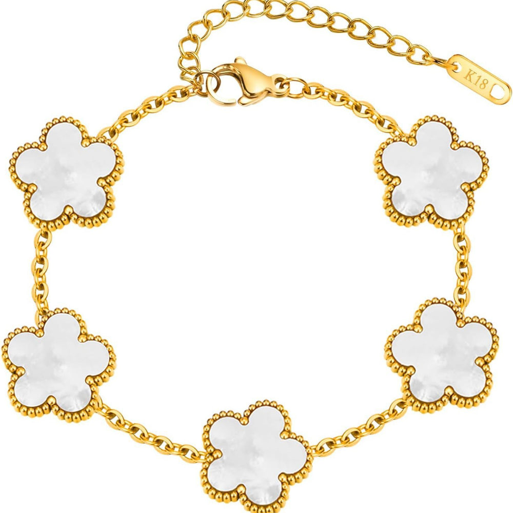 hot-selling stainless steel trendy minimalist lucky clover bracelet jewelry wholesale