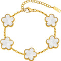 hot-selling stainless steel trendy minimalist lucky clover bracelet jewelry wholesale