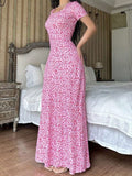 Women's apparel: hot-selling styles for cross-border e-commerce on , tiktok shop, and  - new fashionable printed u-neck back-tie dresses for summer