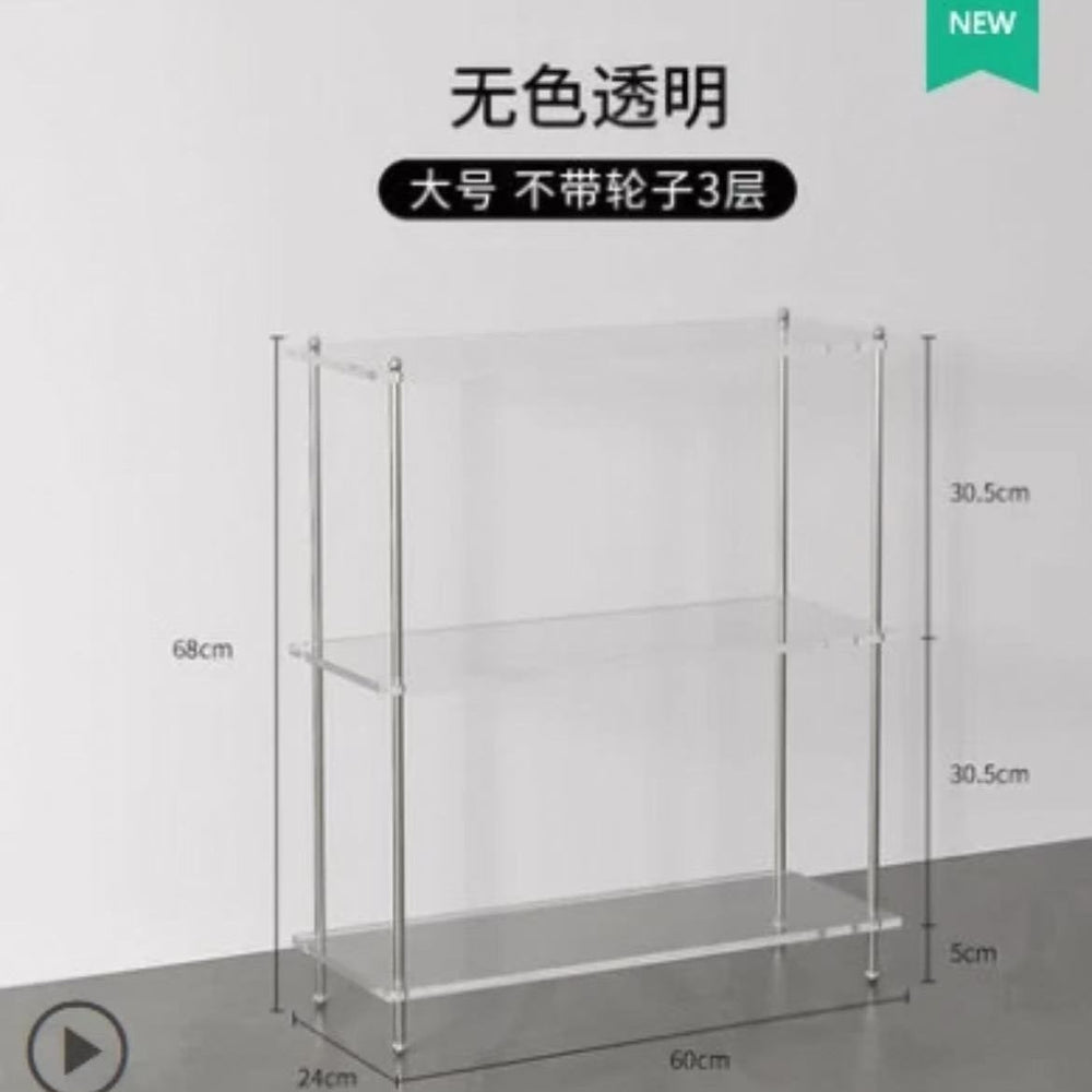 Trolley second-hand acrylic movablecasual bedside table sofa side table popular storage multi-layer storage rack