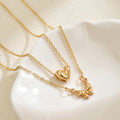 Wholesale metal butterfly heart necklace - european & american style, minimalist, unique, high-end, double-layered choker necklace accessory
