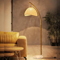 Floor lamp retro wabi-sabi chinese style chinoiserie zen b&b bamboo art living room tea room study reading bedside lamp