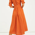 2026 cross-border amazon women's fashion: european and american style sexy deep v-neck long button-down long sleeve dress, short sleeve option available