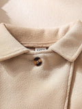exclusive supply of elegance woolen outwear + plaid a-skirt + bow hat fall and wintergirlsuit three-piece set