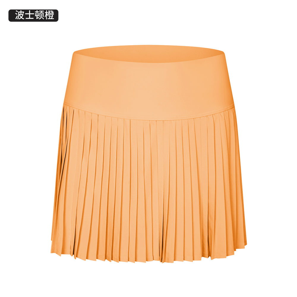 Carefully selected new water-cooled elastic fashionpleated skirt double-layer fashion tape three-point sports pants dk383