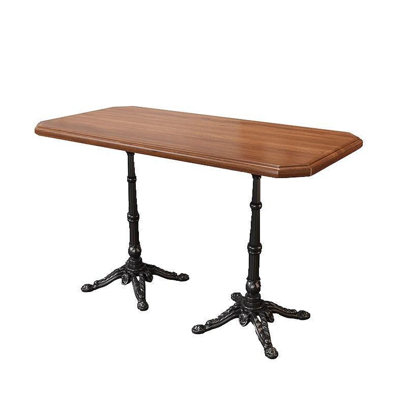 Customized retro cafe table and chair combination Japanese oak baking cake milk tea shop dessert shop western restaurant table and chair