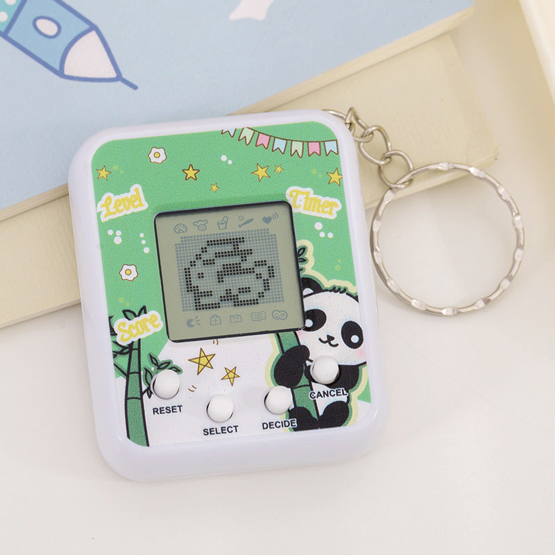 handheld virtual digital pet game console keychain pendant kids mini interactive development toy