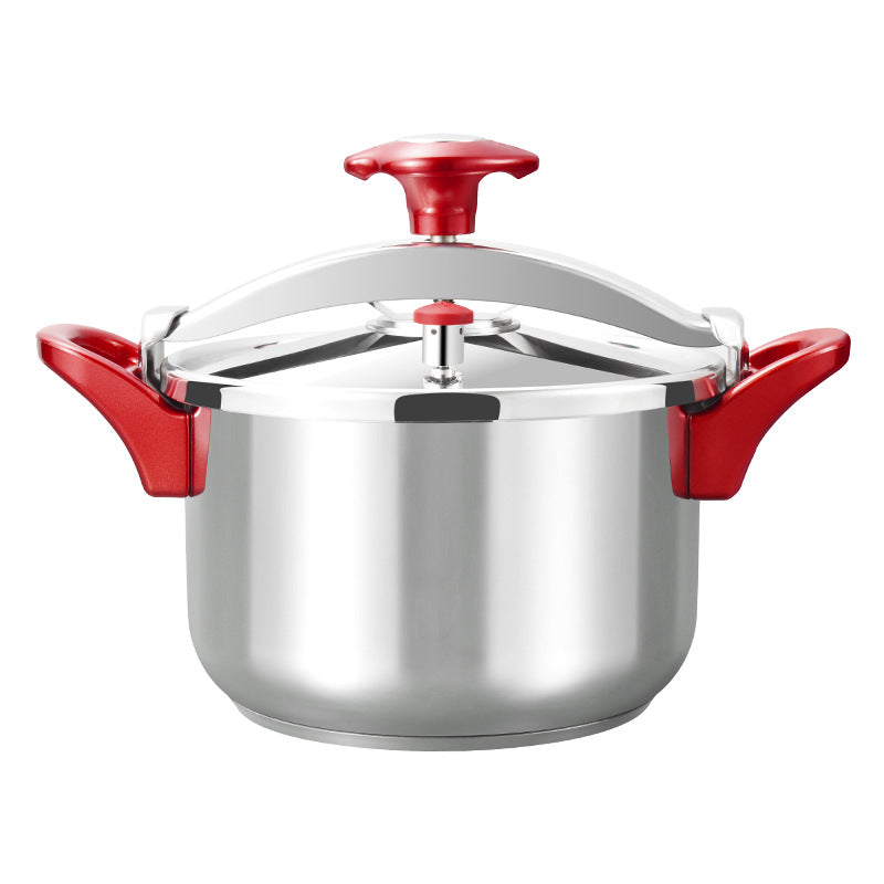 Stainless steel pressure cooker - heavy-duty, explosion-proof, high capacity - suitable for gas stoves and induction cooktops