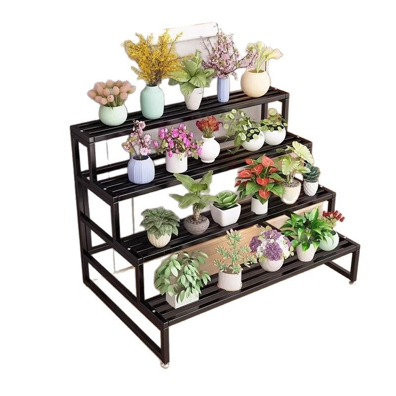 Flower stand outdoor courtyard balcony outdoor potted plant storage rack modern casual multi-layer floor-standing potted plant rack display rack