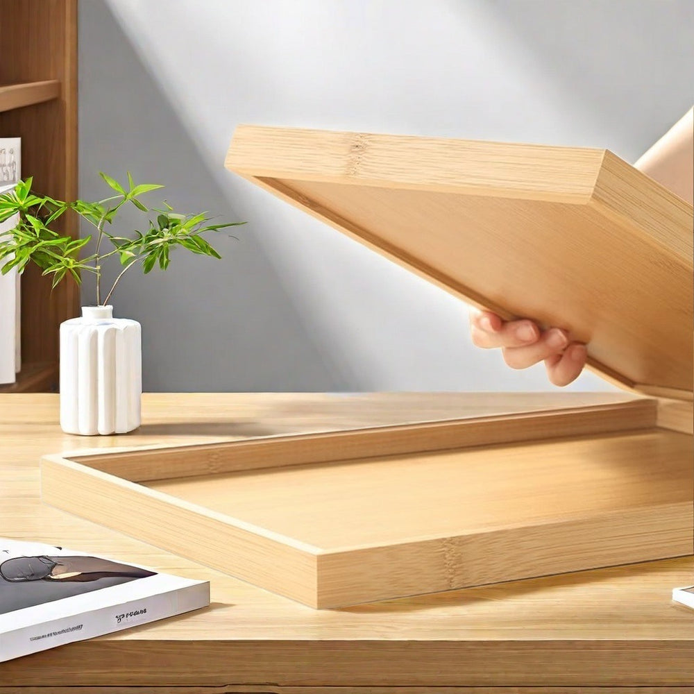Bamboo and wood tray sets - available in sets of two, four, or six - japanese-style home use cups and plates, rectangular fruit platters, hotel and restaurant bbq dishes