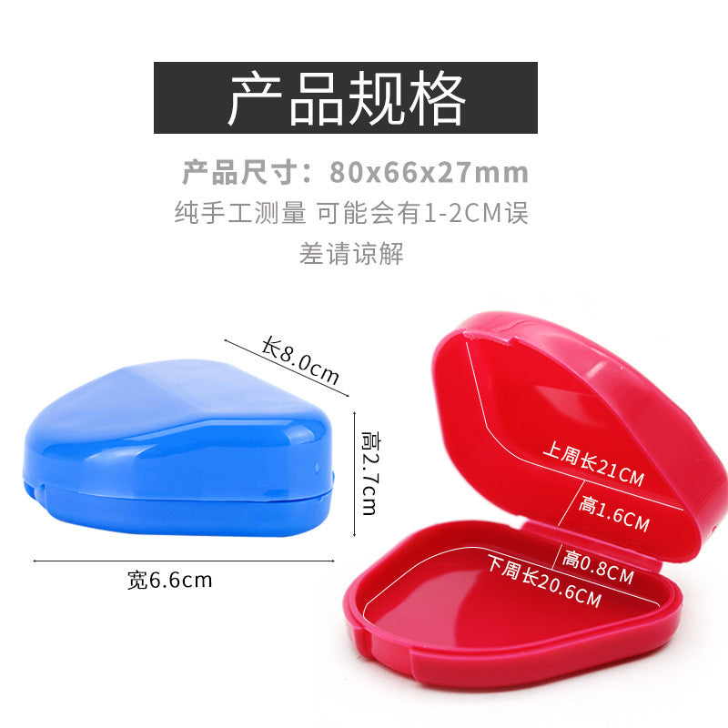 Dental triangle tooth box Orthodontic retainer Storage box Denture denture box Plastic tooth box Tooth tray box Wholesale