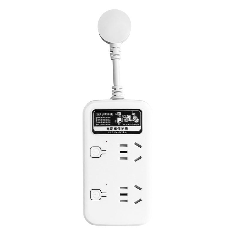 Electric vehicle charging protector - automatic power cut-off, overcharge protection, extension cord, smart timer socket