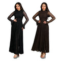 C7711 cross-border   fashion women's sexy lace see-through sparkly dress