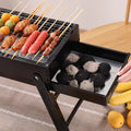 Bbq grill charcoal pull-out carbon tank foldable stove bbq camping picnic bbq rack outdoor bbq grill