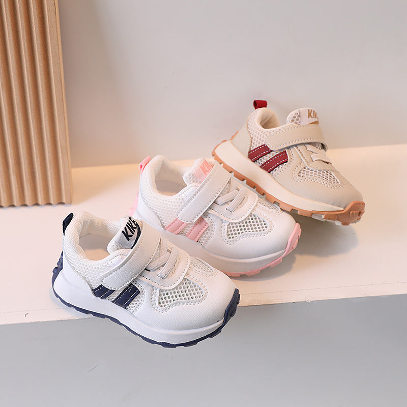 Spring/summer single mesh sneakers, eva shoes, kids' athletic shoes, boys' shoes, baby shoes, white sneakers, girls' casual running shoes
