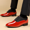 2024 men's new low-top business formal shoes, british style, plus size trendy shoes, fashionable glossy soft sole leather shoes for men