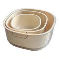 Double-layer new arrival drain vegetable basket fruit plate fruit living room plastic vegetable basket basket for home kitchen thickened