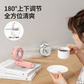 new arrival handheld double-leaf fan for home desktop foldable small fan usb outdoor portable hiking buckle fan