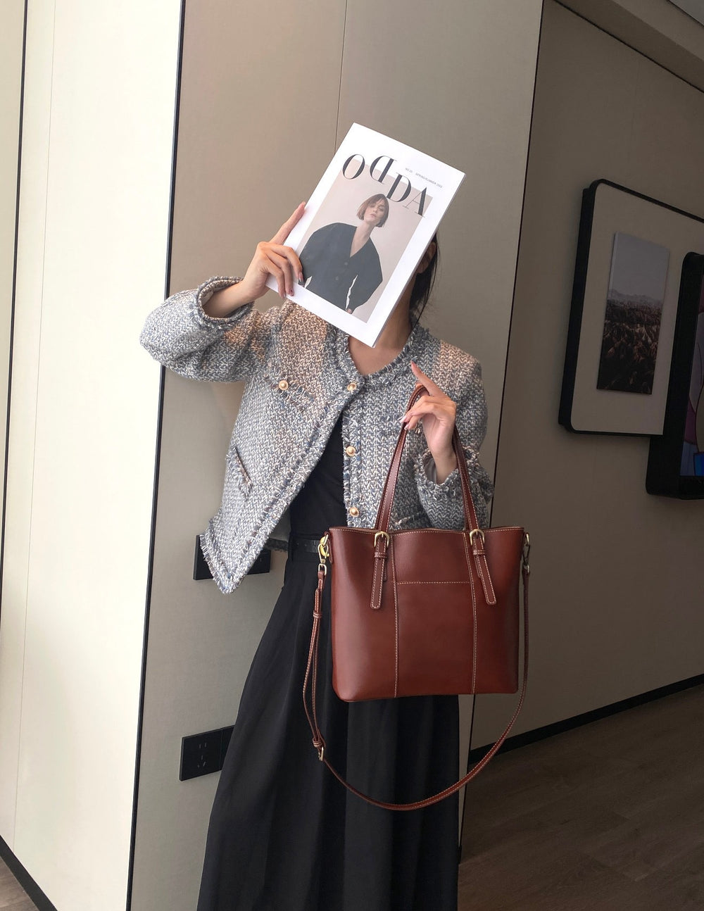 Large genuine leather women's bag 2025 new trendy fashion large capacity cowhide crossbody bag women's handbag tote shoulder bag