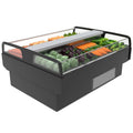 Horizontal commercial double-sided large capacity fruit, vegetable, and fresh meat refrigerated display case - double-sided refrigerator showcase