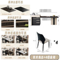 New rock slab island table all-in-one solid wood telescopic tea table small apartment modern for home multifunctional dining table