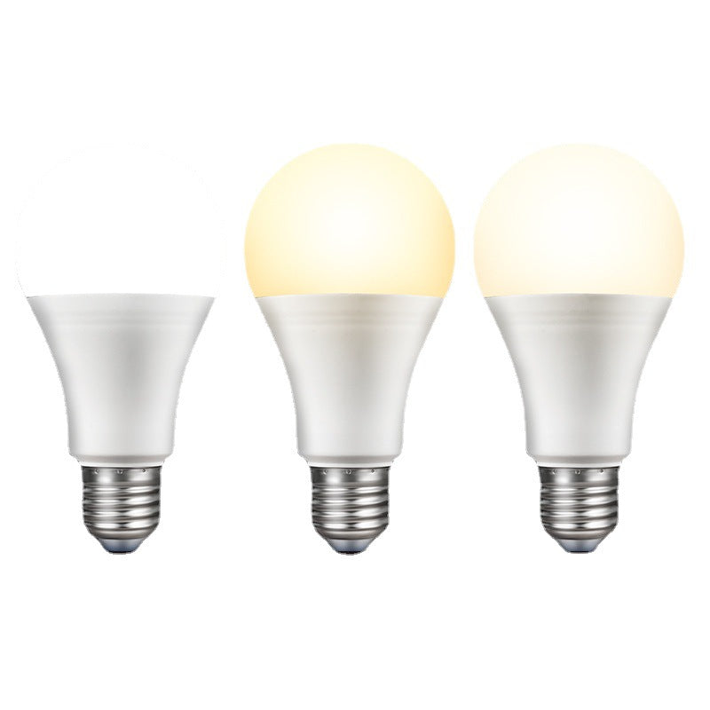 [One piece delivery] E27 screw led light bulb 110V white light warm three-color changing light 7w9W18W