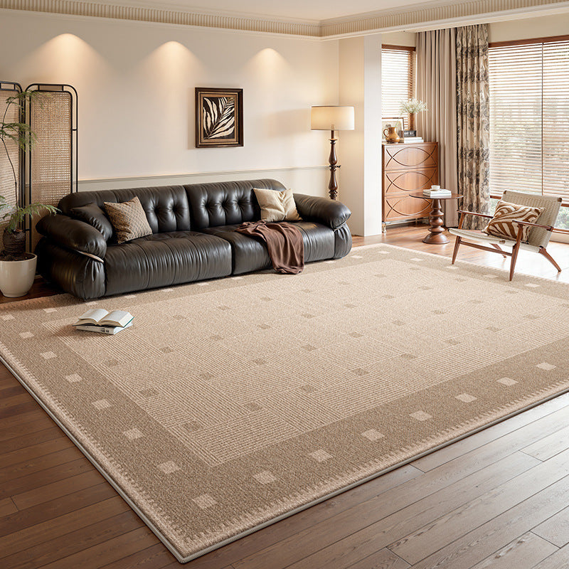 Vintage-inspired area rug for living room, new thickened retro irregular shaped bedroom sofa mat, waterproof, washable, and wipeable