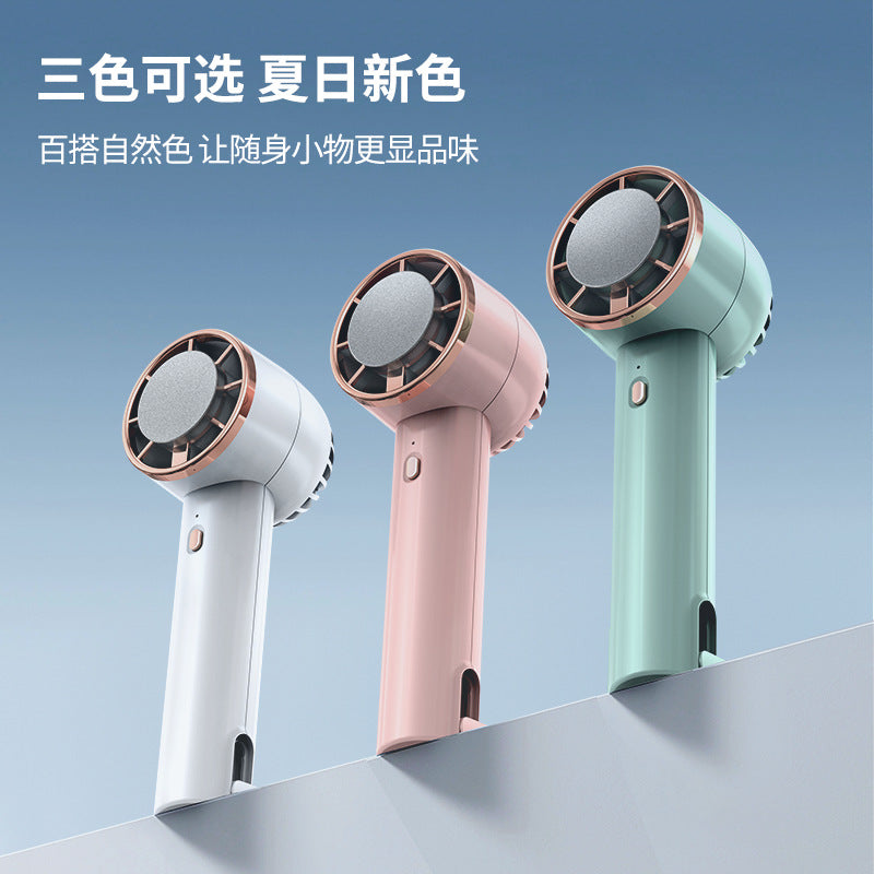 New outdoor handheld cooling fan - home desktop stand, small portable hiking buckle, customizable outdoor fan
