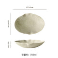 Japanese-style pasta plate, household salad plate, high-end restaurant ceramic tableware, retro straw hat bowl, light luxury western food plate