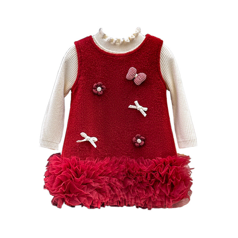 【ready to ship】girls' dress -  new collection - stylish & chic children's formal dress, vest set, princess dress