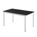 White frame-matte pure black straight edge