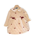 Autumn winter new year style girlfleece-linedthickened skirt baby girl heattechjumpsuit skirt kids trendy clothes children's clothing